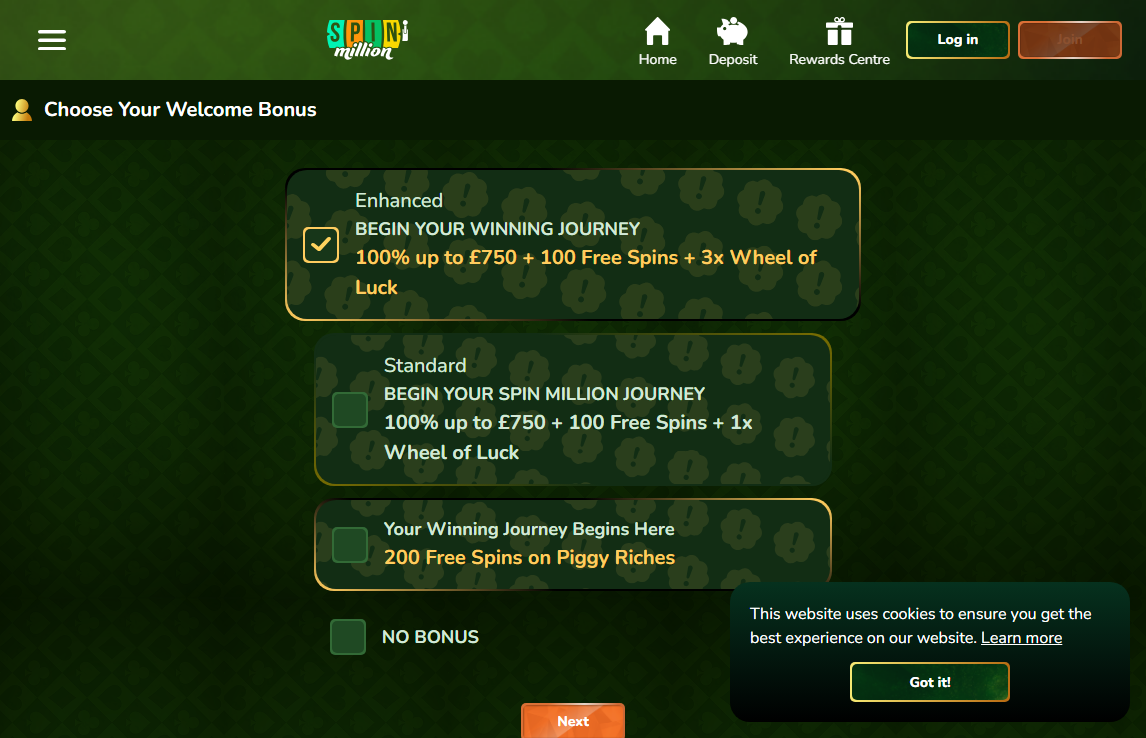 Spin Million Desktop Screenshot